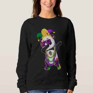 Sudadera Feliz Mardi Gras Cute Panda con cuentas Jester H