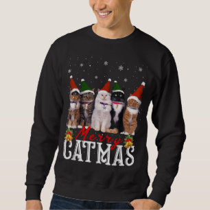 Sudadera Feliz Navidad a la familia de gatos de la familia
