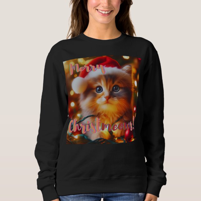Sudadera Feliz Navidad a los michis! Gato  (Anverso)