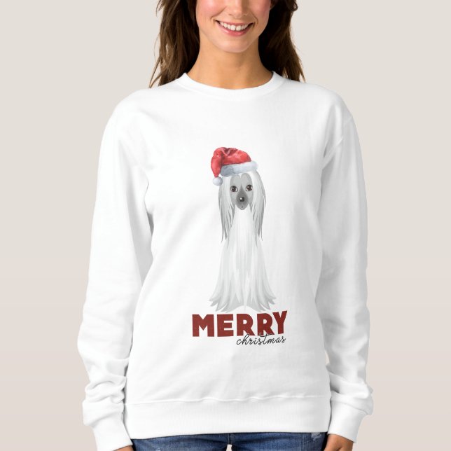 Sudadera Feliz Navidad, Afganistán: Perro de Windhund (Anverso)