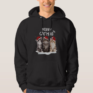 Sudadera Feliz Navidad Árbol de Navidad Santa Kitten Navida