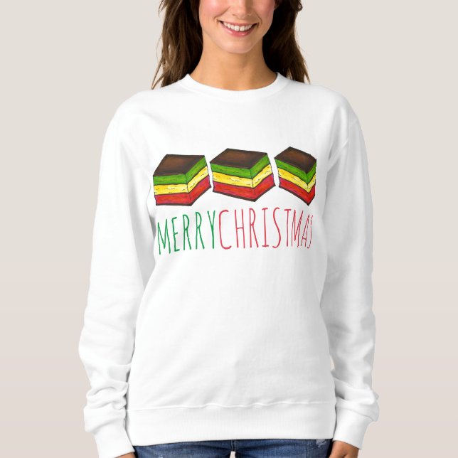 Sudadera Feliz Navidad Arcoiris italiano Siete Cocina de Ca (Anverso)