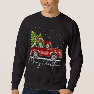 Sudadera Feliz Navidad Beagle Lover Santa Light Reindee