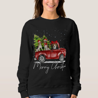 Sudadera Feliz Navidad Beagle Lover Santa Light Reindee
