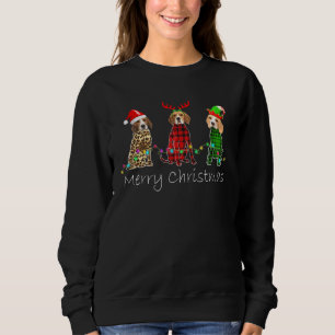 Sudadera Feliz Navidad Beagle Reindeer Elf Santa Hat Fair