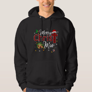 Sudadera Feliz Navidad Búfalo Plactado Cruz Roja Cristiana