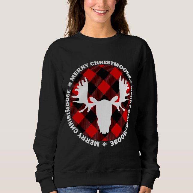 Sudadera Feliz Navidad Buffalo. Funny Moose Chris (Anverso)