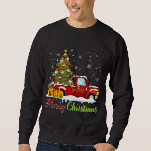 Sudadera Feliz Navidad Camión Rojo Árbol de Navidad Luces S