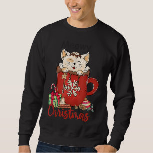 Sudadera Feliz Navidad Camisas Gato Amantes de Navidad Tee