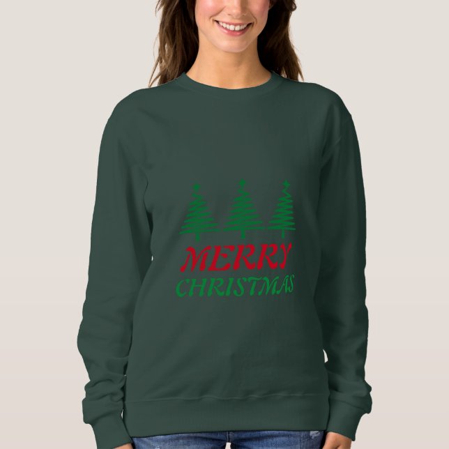 Sudadera Feliz Navidad Chicas y niños grises (Anverso)