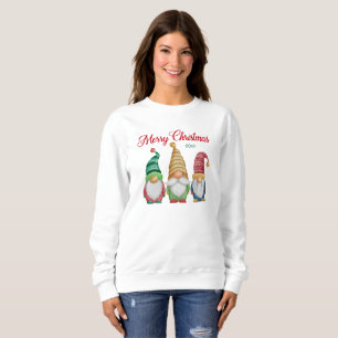 Sudadera Feliz Navidad colorida acuarela navidad gnomos nav