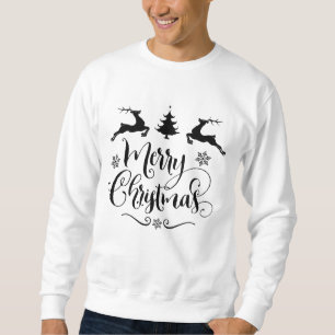 Sudadera Feliz Navidad con ciervo y árbol de Navidad