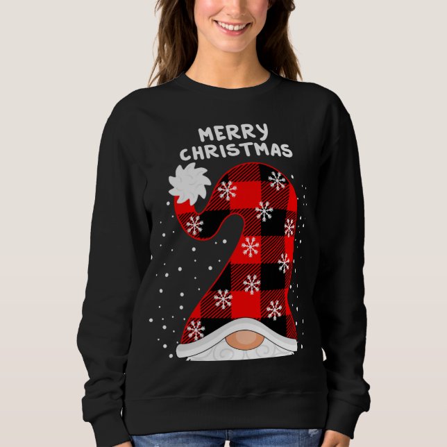 Sudadera Feliz Navidad Con Gnomes Jugados A Mano (Anverso)