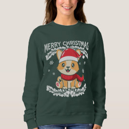 Sudadera Feliz Navidad Corgi