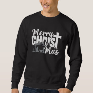 Sudadera Feliz Navidad Cristiana Navidad Jesús Familia 