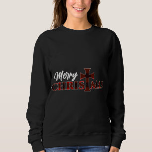 Sudadera Feliz Navidad - Cristo cruza Navidad religiosa Buf