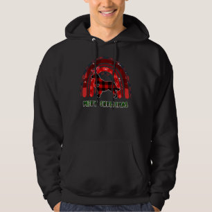 Sudadera Feliz Navidad Cuadros Divertido Perro Retriever Do