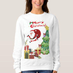 Sudadera Feliz Navidad Cute Santa Sweatshirt