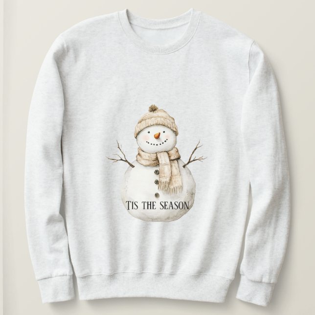 Sudadera Feliz Navidad de Muñeco de Nieve (Anverso del diseño)