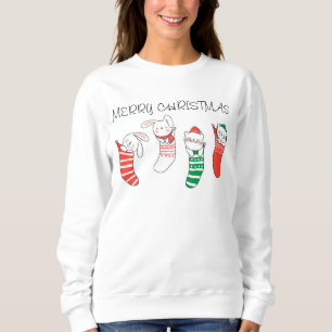 Sudadera Feliz navidad de repoblar gatos y conejos