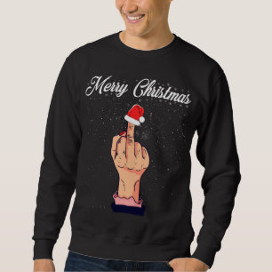 Sudadera Feliz Navidad Dedo Medio Finger Ruge Xmas Feo