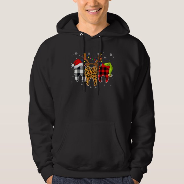 Sudadera Feliz Navidad Disfraz de Diente Asistente Dental X (Anverso)