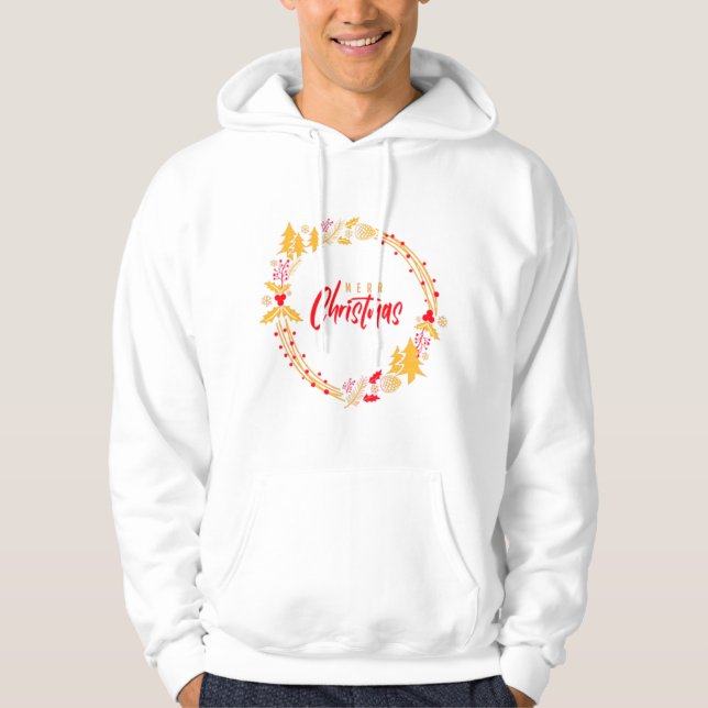 Sudadera Feliz Navidad Elegante camiseta rústica (Anverso)