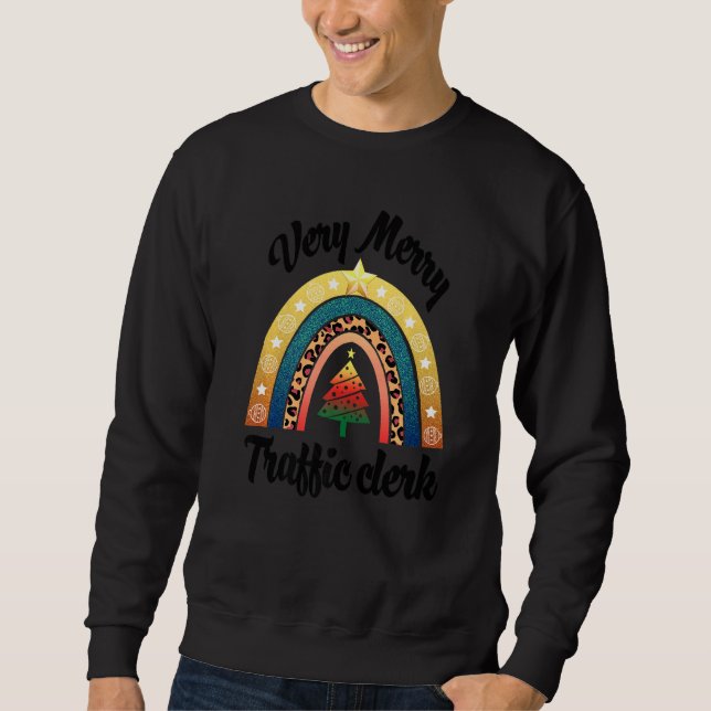 Sudadera Feliz navidad empleado de tráfico Rainbow Professi (Anverso)