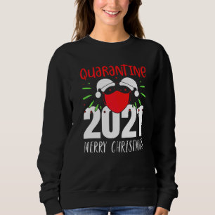 Sudadera Feliz Navidad en Cuarentena 2021 Cara con Sombrero