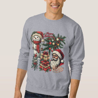 Sudadera Feliz Navidad en un Gris