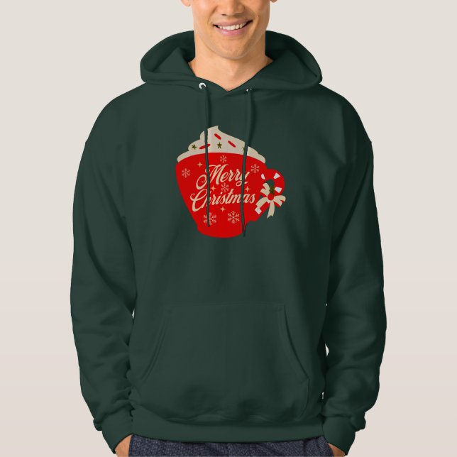 Sudadera Feliz Navidad Espuma de copas de nieve (Anverso)