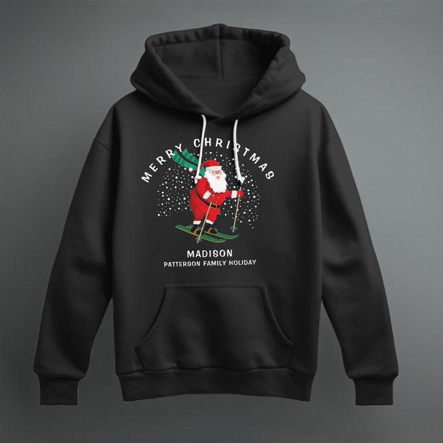 Sudadera Feliz Navidad Esquí Santa Invierno Personalizado (Subido por el creador)