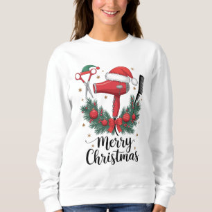 Sudadera Feliz Navidad Estilista de cabello Peluquero Xmas