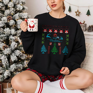 Sudadera Feliz Navidad Feo Sweet Pattern Holiday