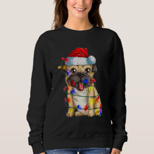 Sudadera Feliz Navidad Festival de luces de Navidad Pug Per