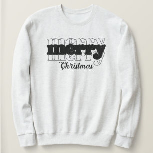 Sudadera Feliz Navidad: Festividad de escritura moderna de 