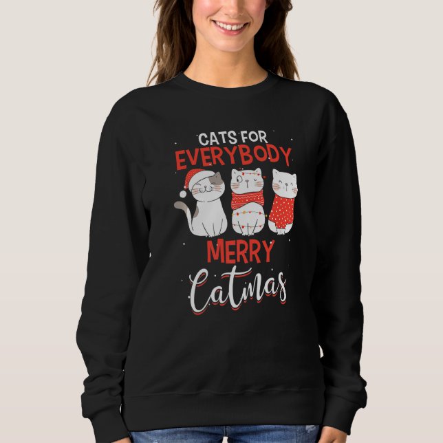 Sudadera Feliz Navidad Gatos De Gato (Anverso)