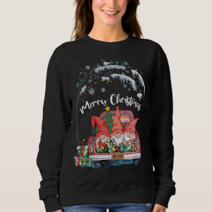 Sudadera Feliz Navidad Gnomes Camión Rojo Árbol de Navidad 
