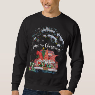 Sudadera Feliz Navidad Gnomes Camión Rojo Árbol de Navidad 
