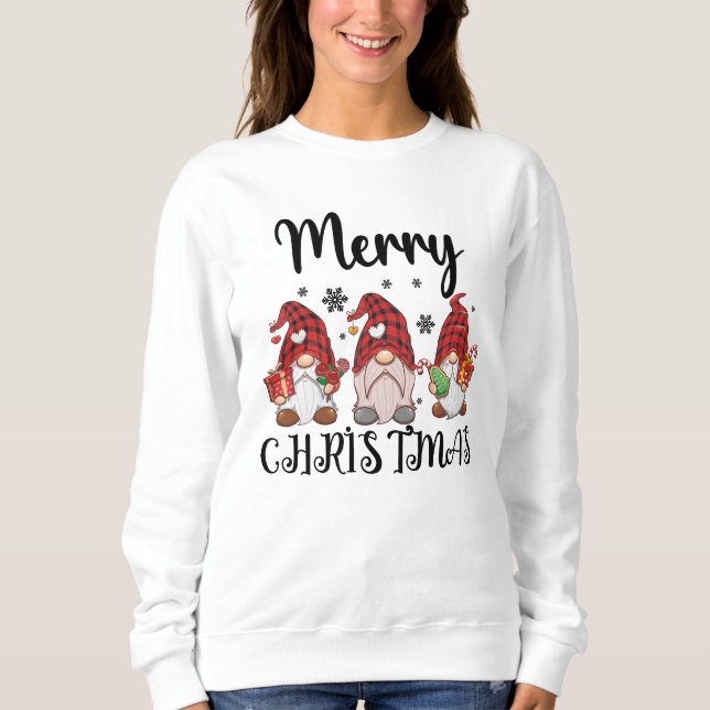 Sudadera Feliz Navidad Gnomies Gnomos de Navidad  (Anverso)