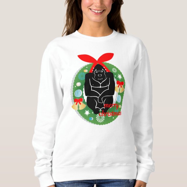 Sudadera feliz navidad gorila (Anverso)