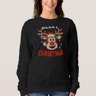 Sudadera Feliz Navidad Gracioso Chica de niños de reno lind