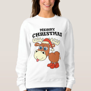 Sudadera Feliz Navidad Gracioso reno