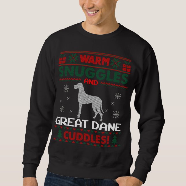 Sudadera Feliz Navidad Gran Danés Perro Feo Navidades Sweet (Anverso)