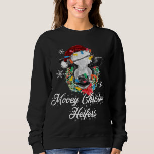 Sudadera Feliz Navidad Heifers de animales de granja de búf