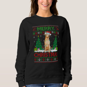 Sudadera Feliz Navidad Iluminación Feo Labrador Recuperador