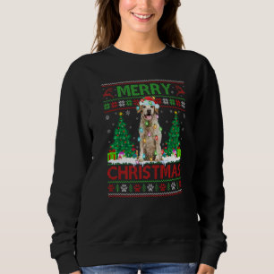 Sudadera Feliz Navidad Iluminando feo perro español de Bret