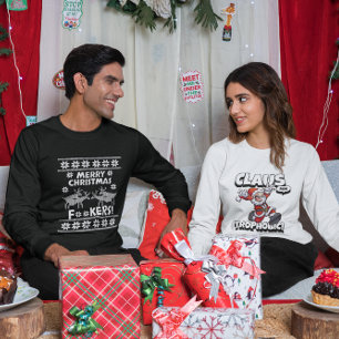 Sudadera Feliz Navidad Jodidos Reno Fornicando Feo