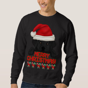 Sudadera ¡Feliz Navidad, Labrador Negro, policía! Es