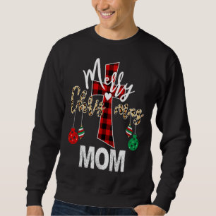 Sudadera Feliz Navidad Mamá Dios Cruz Roja Cristiana Placa